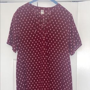 Burgundy Old Navy dress